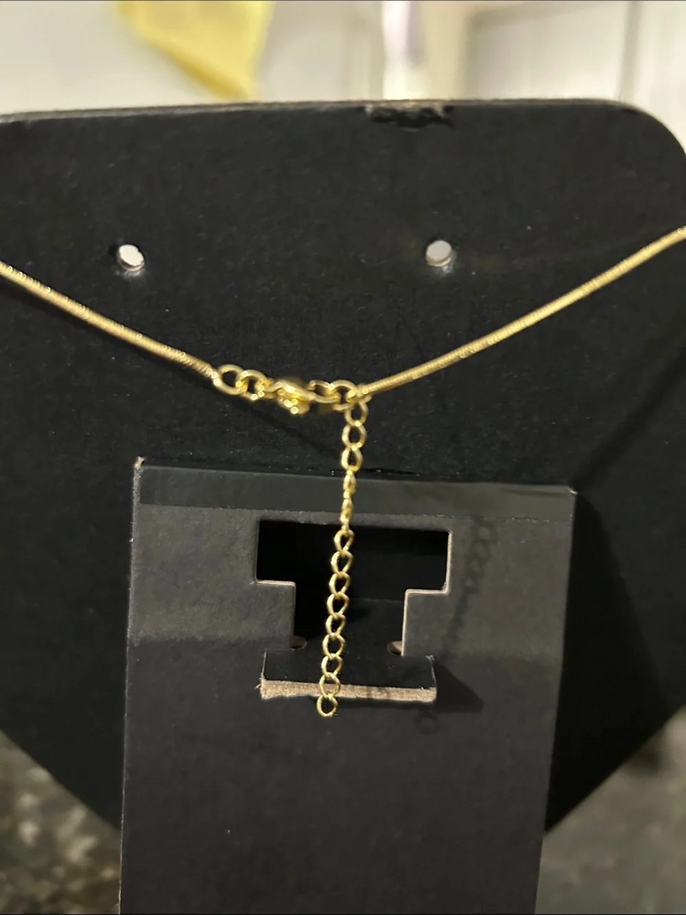 Fashion Jewelry Gold 'U' Initial Pendant Necklace with Pavé Accent